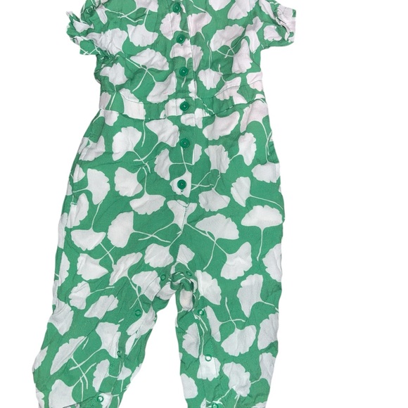 Diane Von Furstenberg Kids jumpsuit Ginkgo Green Leaf 2T - Picture 4 of 7